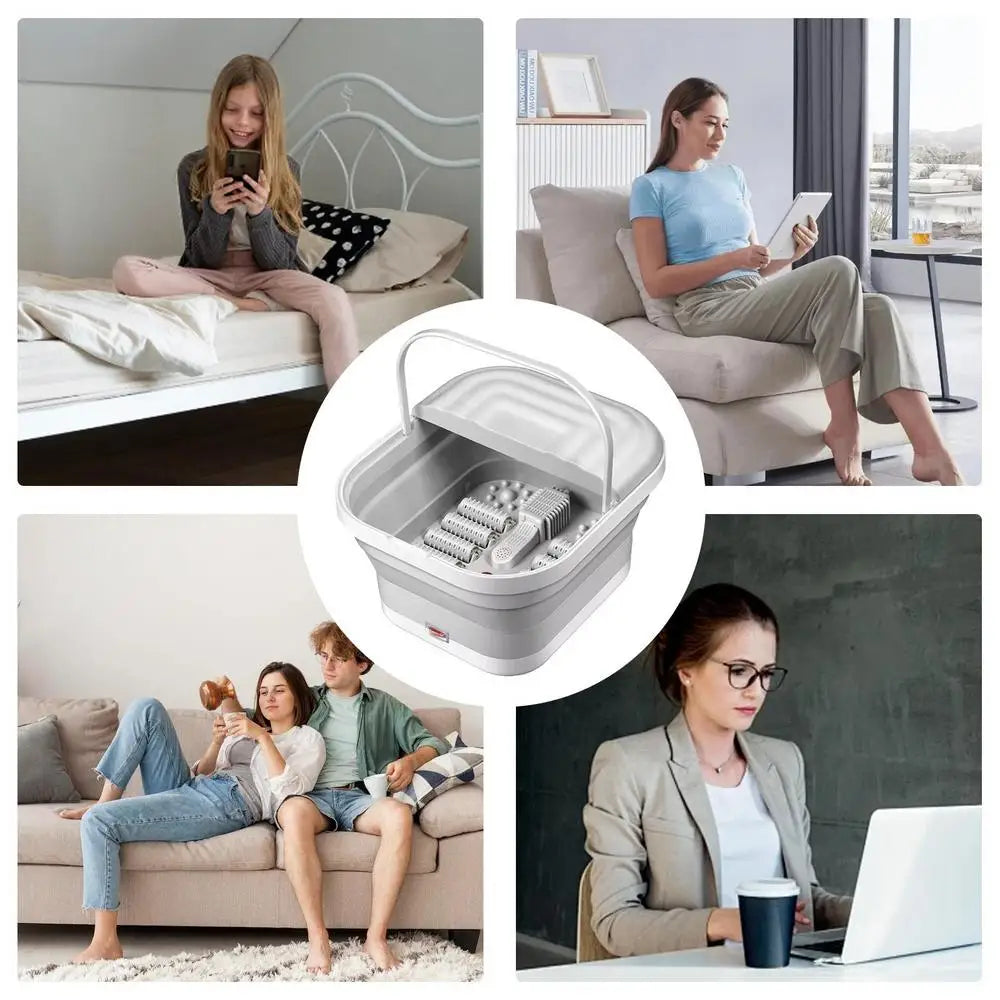 Foldable Heating Foot Massager Basin