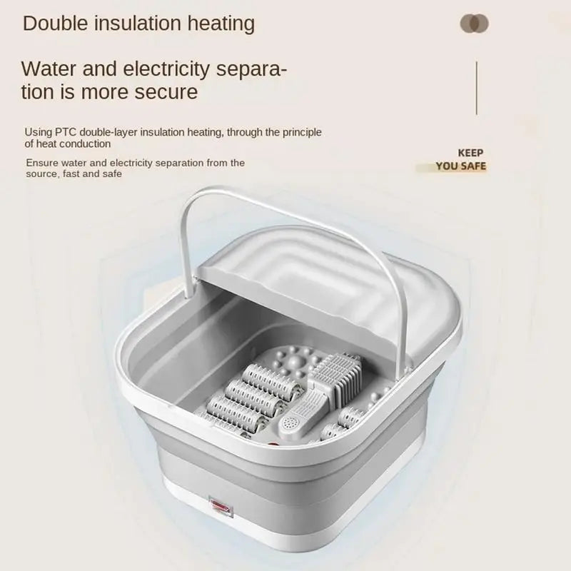 Foldable Heating Foot Massager Basin