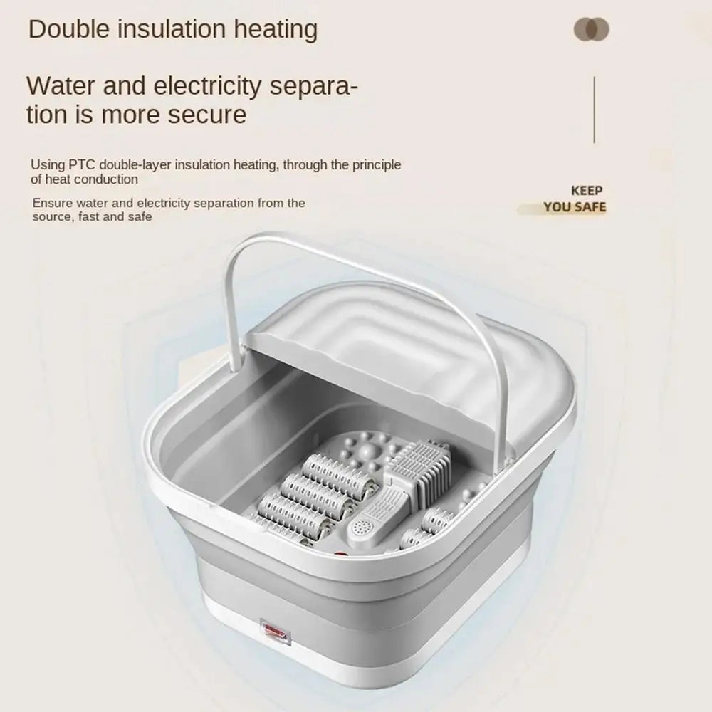 Foldable Heating Foot Massager Basin